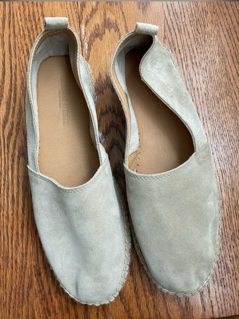 Men's suede   Slip-On Loafers in Light Sage